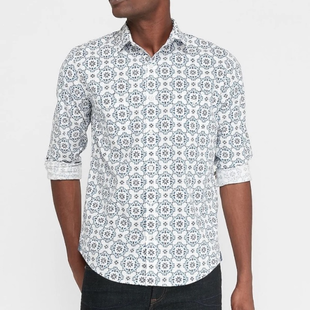 Men’s Slim Ikat Soft Wash Shirt